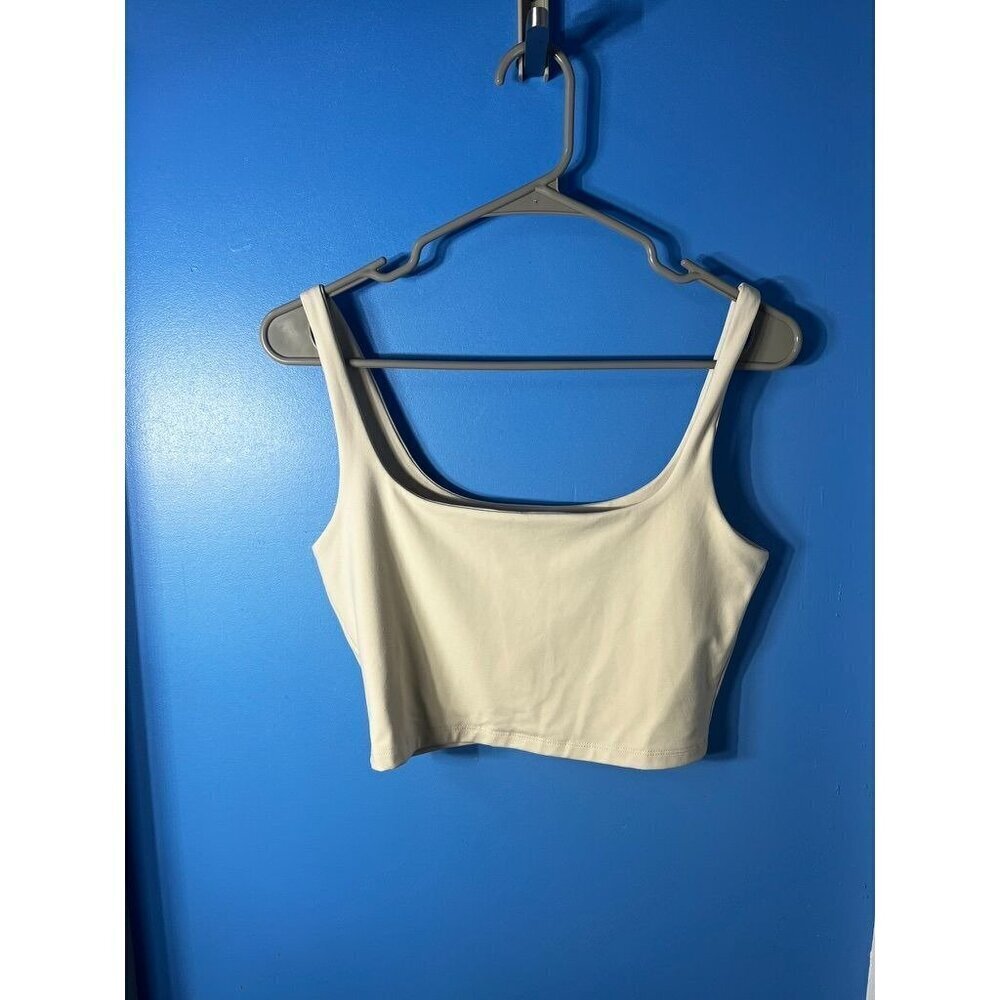 Susana Monaco Cream Cropped Tank Top